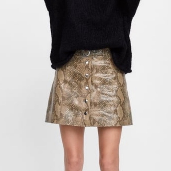 Zara Dresses & Skirts - {{ZARA}} Python mini skirt